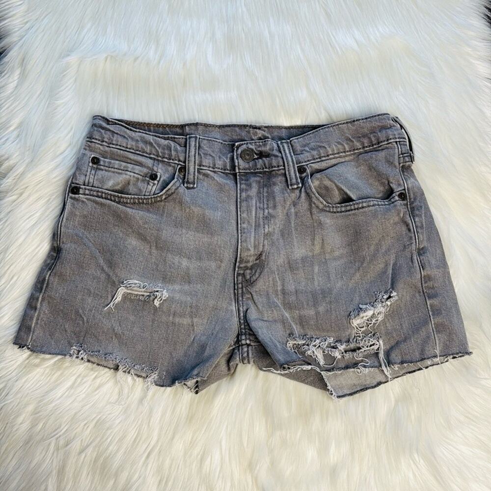 Levi’s 511 Distressed Gray Denim Cut Offs From Mens Jeans